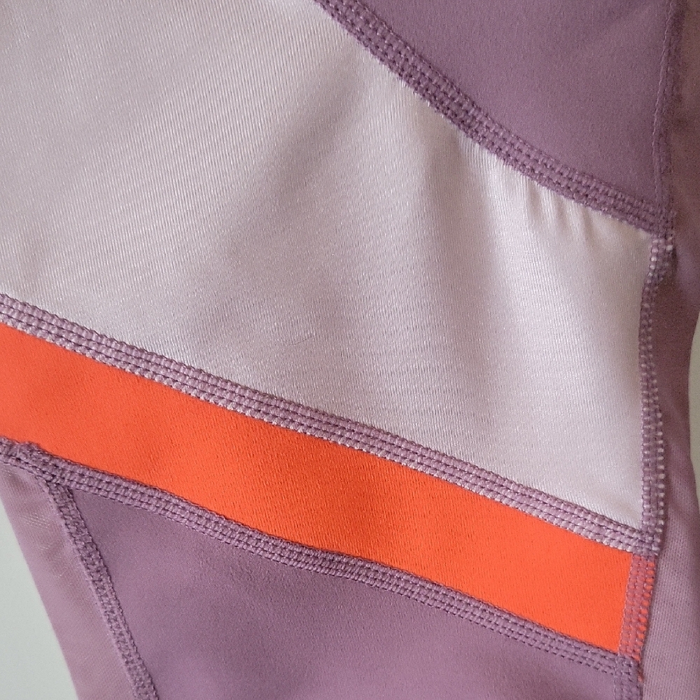 Fabletics Lavender and Orange Leggings - Picture 2 of 6